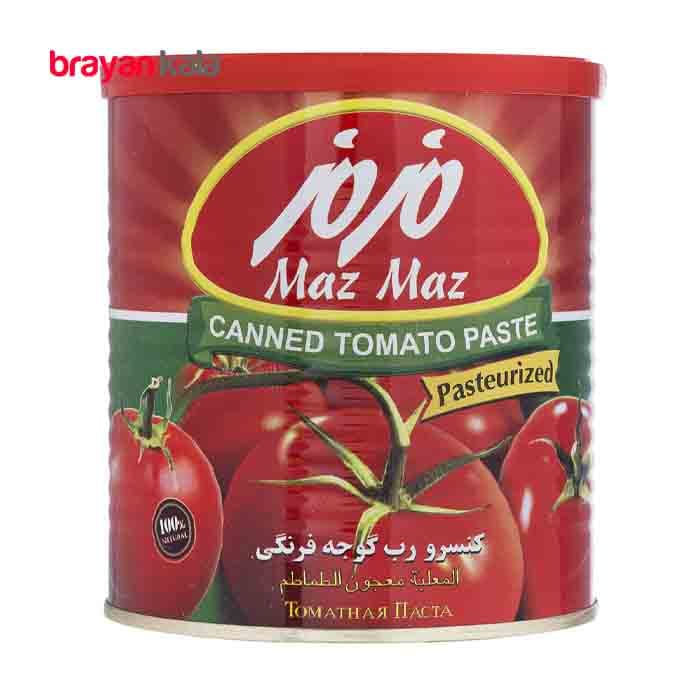 عکس اصلی رب گوجه فرنگی 800 گرمی مزمز